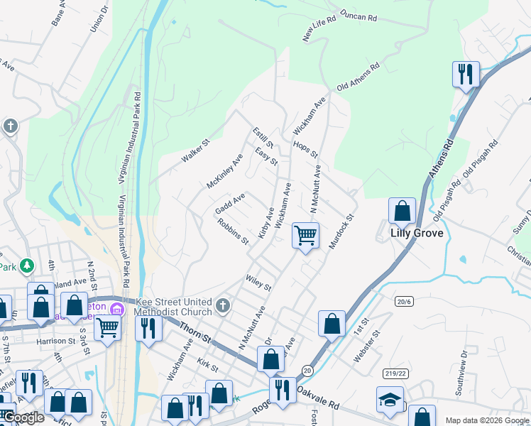 map of restaurants, bars, coffee shops, grocery stores, and more near 212 Ball St in Princeton