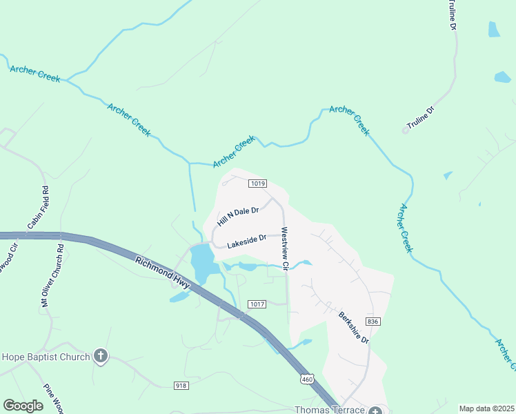 map of restaurants, bars, coffee shops, grocery stores, and more near 214 Hill N Dale Drive in Lynchburg