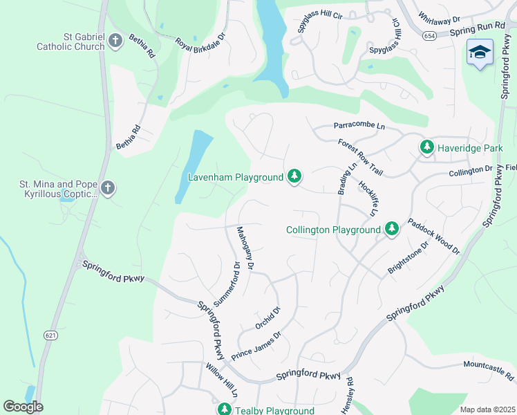 map of restaurants, bars, coffee shops, grocery stores, and more near 9019 Mahogany Drive in Chesterfield