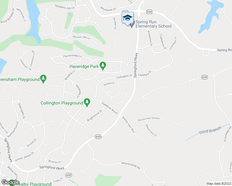 map of restaurants, bars, coffee shops, grocery stores, and more near 14425 Ashmill Drive in Midlothian
