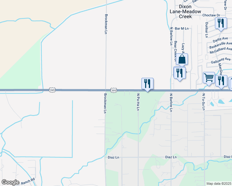 map of restaurants, bars, coffee shops, grocery stores, and more near in Brockmans Corner