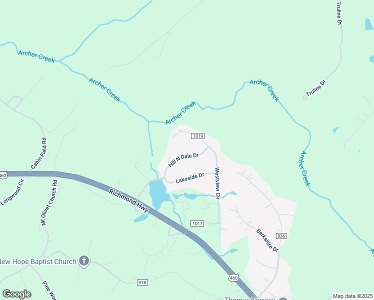 map of restaurants, bars, coffee shops, grocery stores, and more near 166 Hill N Dale Drive in Lynchburg