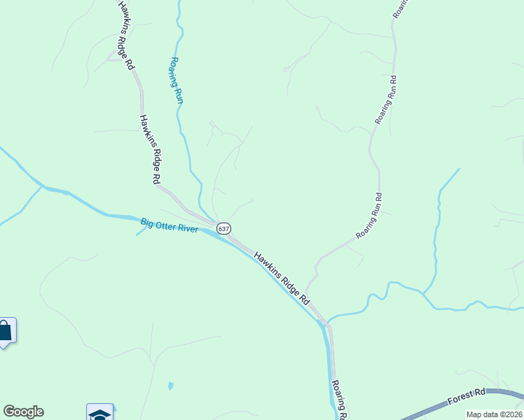 map of restaurants, bars, coffee shops, grocery stores, and more near 1311 Hawkins Ridge Road in Goode