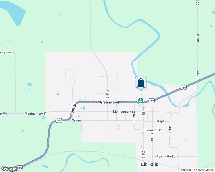 map of restaurants, bars, coffee shops, grocery stores, and more near 11th Street in Elk Falls
