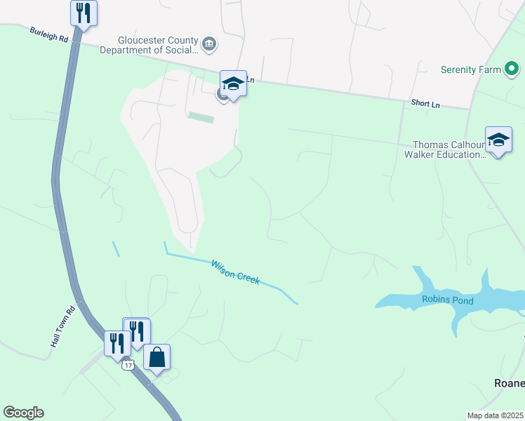 map of restaurants, bars, coffee shops, grocery stores, and more near 5968 Contesse Drive in Gloucester