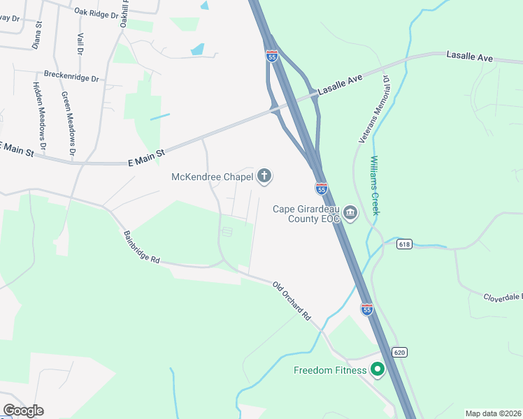 map of restaurants, bars, coffee shops, grocery stores, and more near 4080 Bainbridge Road in Jackson