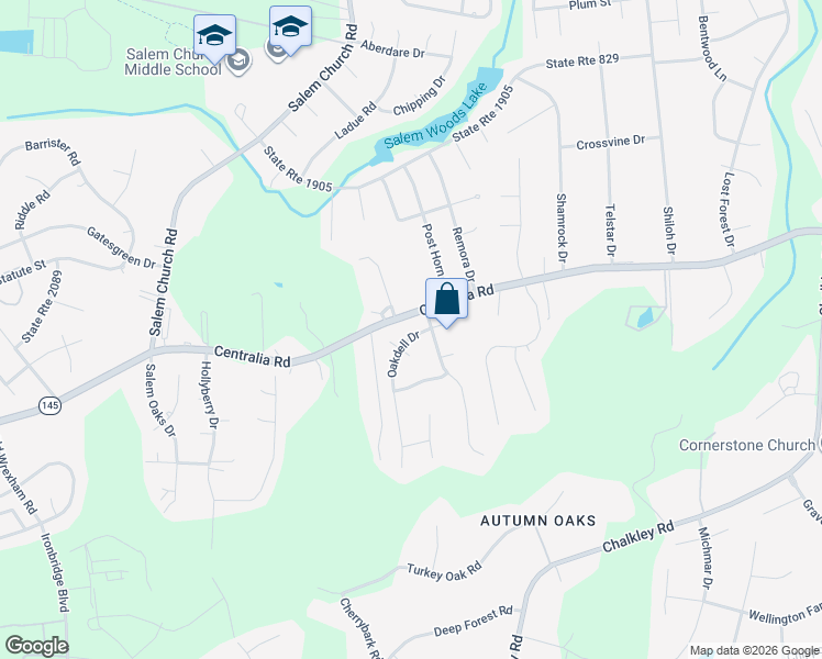 map of restaurants, bars, coffee shops, grocery stores, and more near 10202 Oakdell Drive in Richmond