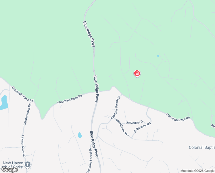 map of restaurants, bars, coffee shops, grocery stores, and more near 1456 Mountain Pass Road in Blue Ridge