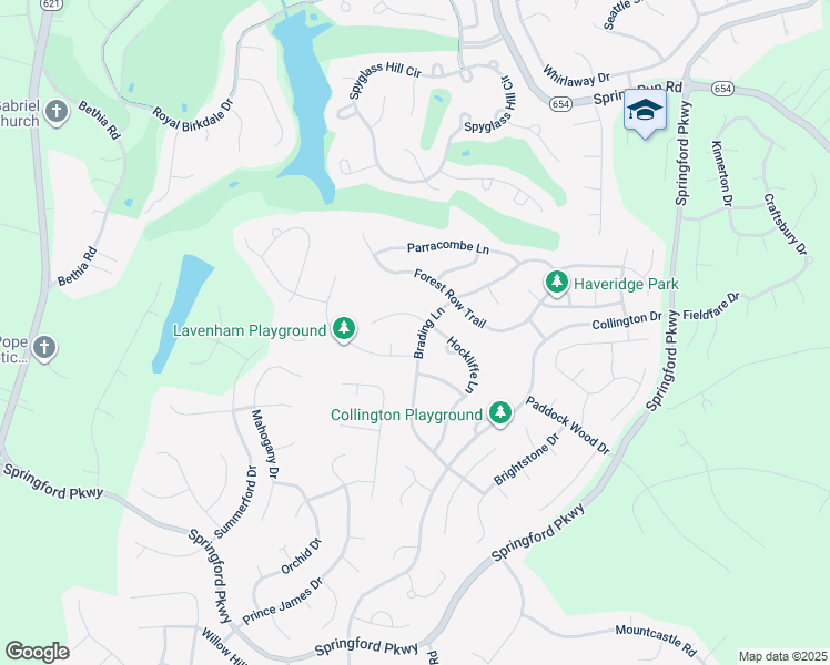 map of restaurants, bars, coffee shops, grocery stores, and more near 10006 Brading Lane in Midlothian