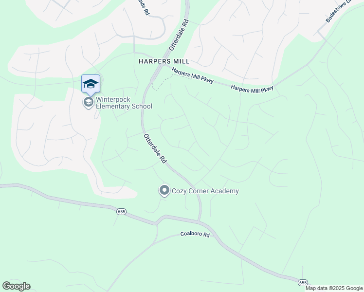 map of restaurants, bars, coffee shops, grocery stores, and more near 8925 Blooming Place in Chesterfield