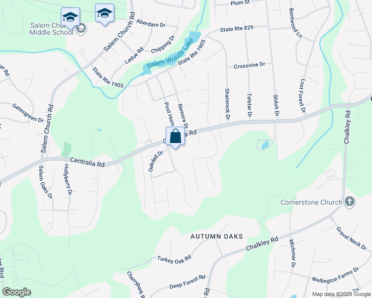 map of restaurants, bars, coffee shops, grocery stores, and more near 5441 Centralia Road in Richmond