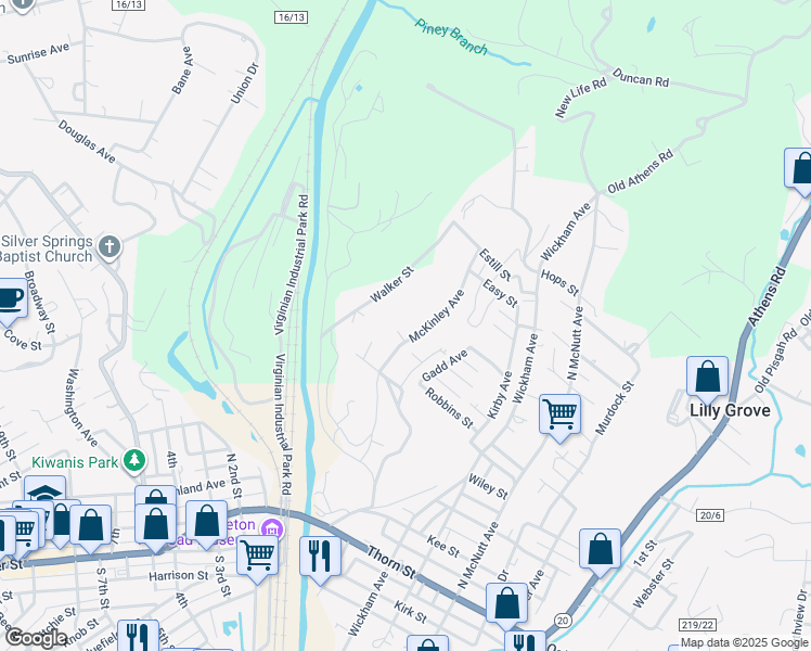 map of restaurants, bars, coffee shops, grocery stores, and more near 311 McKinley Avenue in Princeton