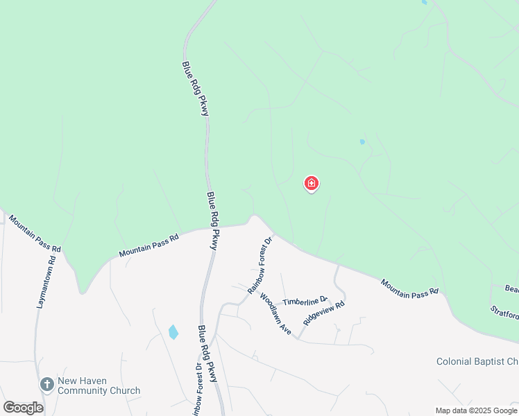 map of restaurants, bars, coffee shops, grocery stores, and more near 22 Oak Crest Drive in Blue Ridge