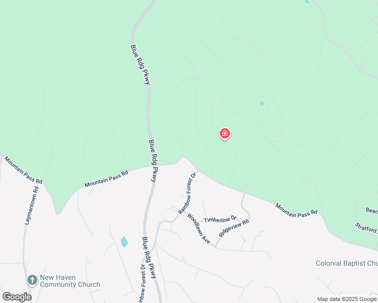 map of restaurants, bars, coffee shops, grocery stores, and more near 22 Oak Crest Drive in Blue Ridge