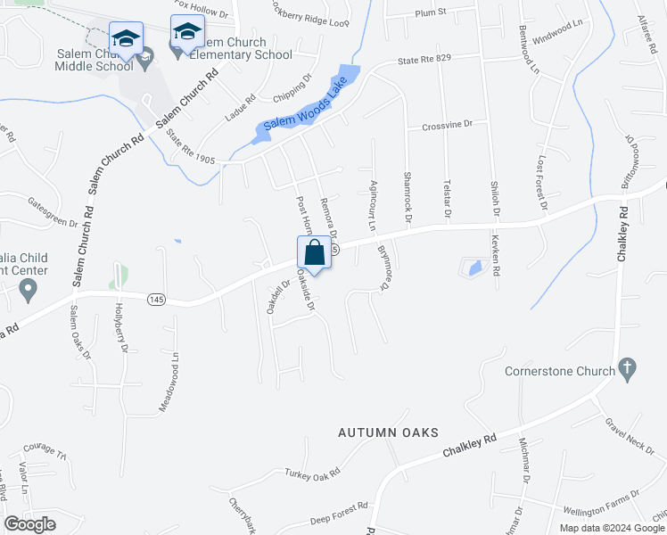 map of restaurants, bars, coffee shops, grocery stores, and more near 5441 Centralia Road in Richmond