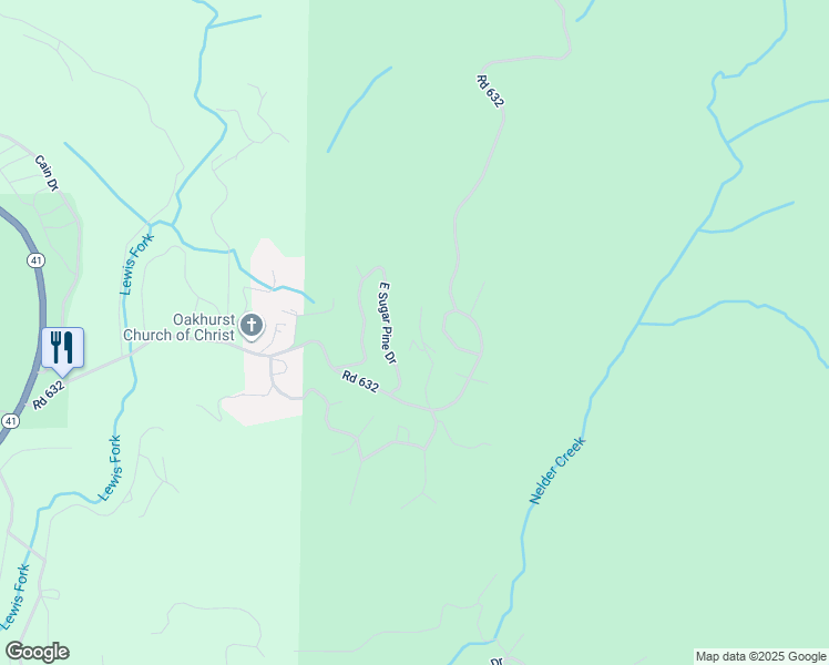 map of restaurants, bars, coffee shops, grocery stores, and more near 43178 Country Club Drive in Oakhurst