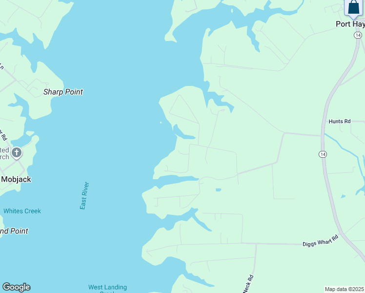 map of restaurants, bars, coffee shops, grocery stores, and more near 338 Riverview Road in Port Haywood