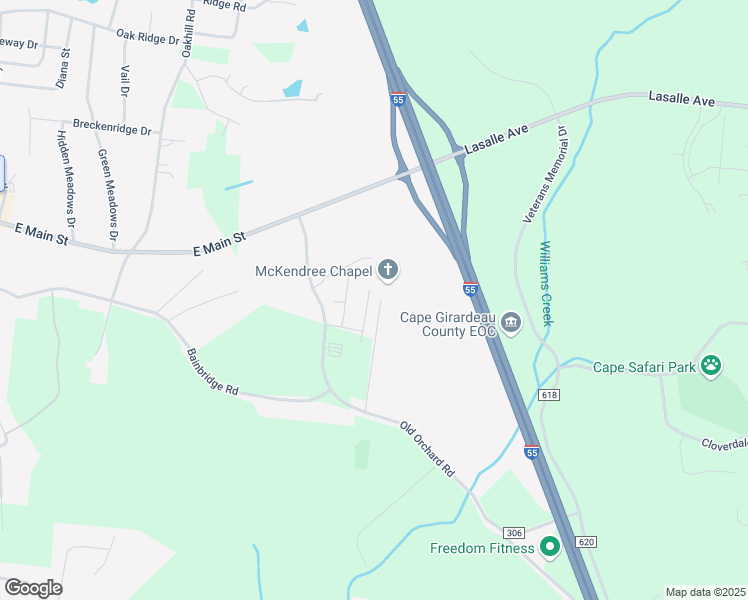 map of restaurants, bars, coffee shops, grocery stores, and more near 4080 Bainbridge Road in Jackson