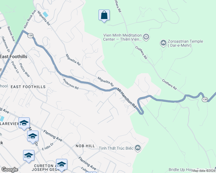 map of restaurants, bars, coffee shops, grocery stores, and more near 15191 Garcal Drive in San Jose