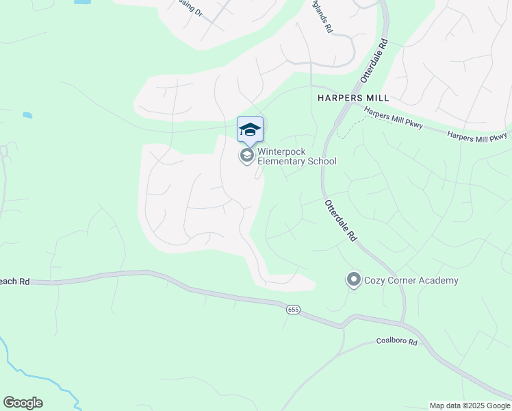 map of restaurants, bars, coffee shops, grocery stores, and more near 16500 Glen Royal Court in Chesterfield