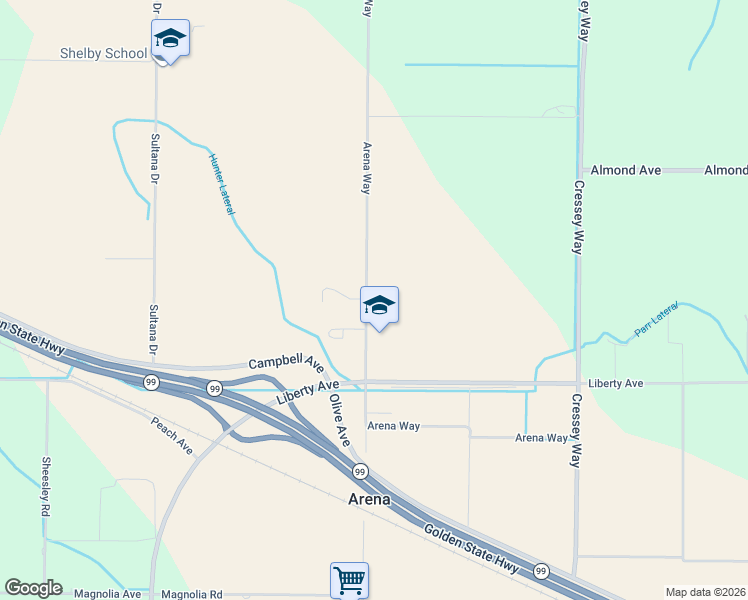 map of restaurants, bars, coffee shops, grocery stores, and more near 6186 Arena Way in Livingston
