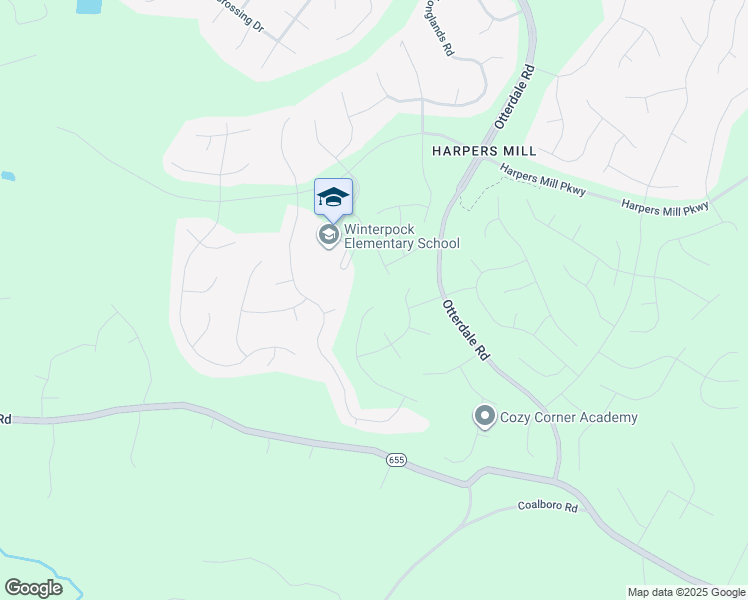 map of restaurants, bars, coffee shops, grocery stores, and more near 16500 Glen Royal Court in Chesterfield