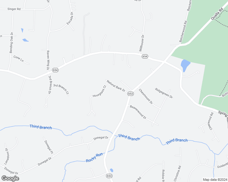 map of restaurants, bars, coffee shops, grocery stores, and more near 12331 Natural Bark Drive in Chesterfield