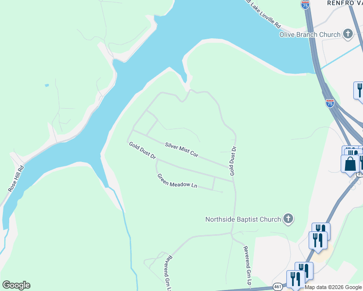 map of restaurants, bars, coffee shops, grocery stores, and more near Twilight Avenue in Mount Vernon