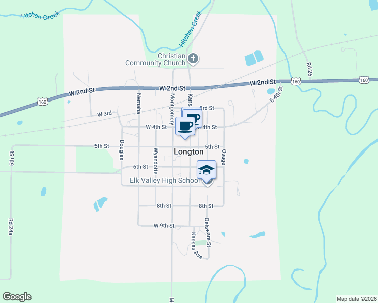 map of restaurants, bars, coffee shops, grocery stores, and more near in Longton