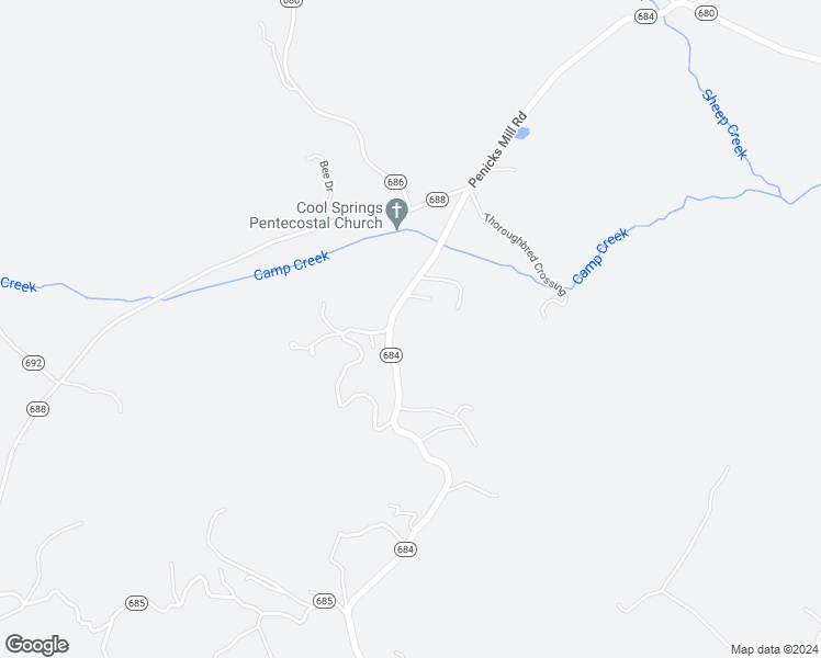 map of restaurants, bars, coffee shops, grocery stores, and more near 3333 Penicks Mill Road in Bedford