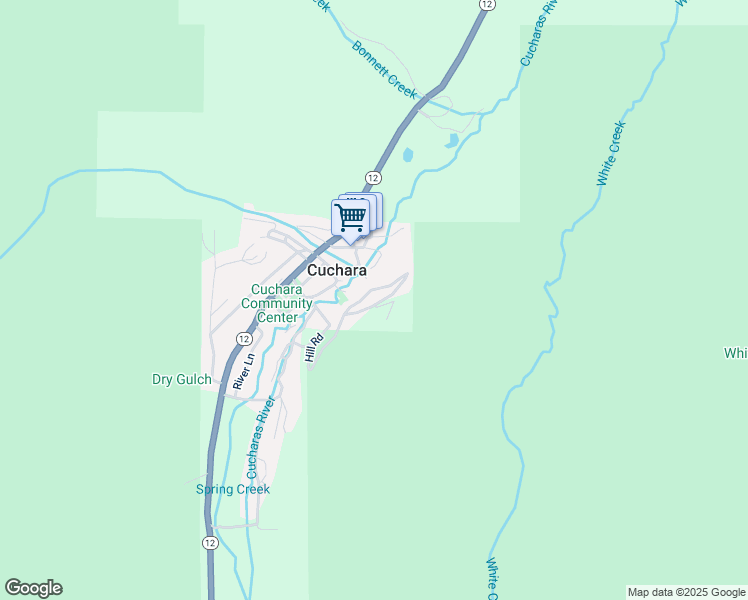 map of restaurants, bars, coffee shops, grocery stores, and more near 712 Hill Road in La Veta