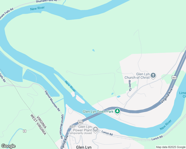 map of restaurants, bars, coffee shops, grocery stores, and more near in Glen Lyn