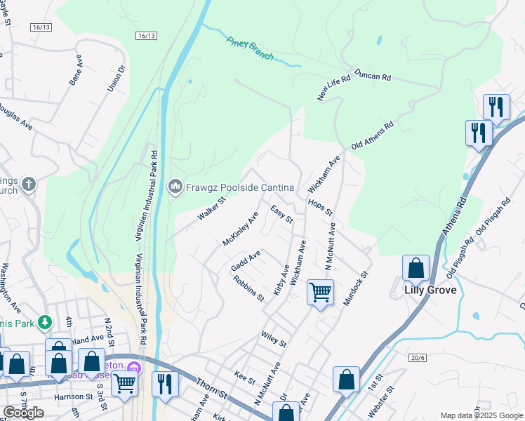 map of restaurants, bars, coffee shops, grocery stores, and more near 311 McKinley Avenue in Princeton