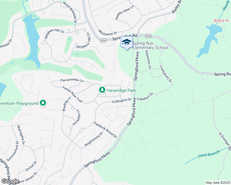map of restaurants, bars, coffee shops, grocery stores, and more near 9607 Haveridge Court in Midlothian