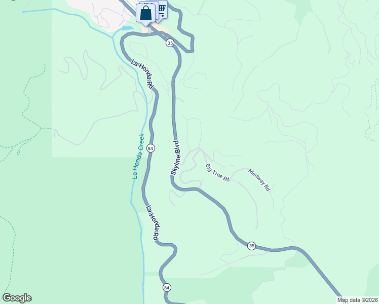 map of restaurants, bars, coffee shops, grocery stores, and more near 2 Big Tree Way in Redwood City