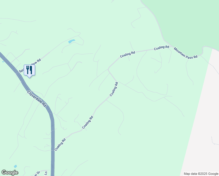map of restaurants, bars, coffee shops, grocery stores, and more near 711 Coaling Road in Troutville