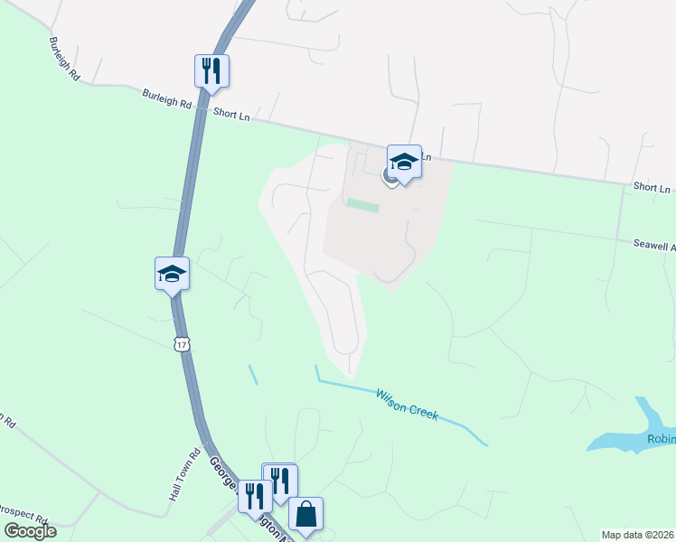 map of restaurants, bars, coffee shops, grocery stores, and more near 5892 Roland Smith Drive in Gloucester Courthouse