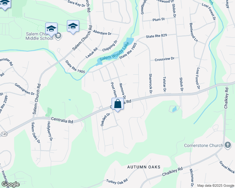 map of restaurants, bars, coffee shops, grocery stores, and more near 10107 Post Horn Drive in Richmond