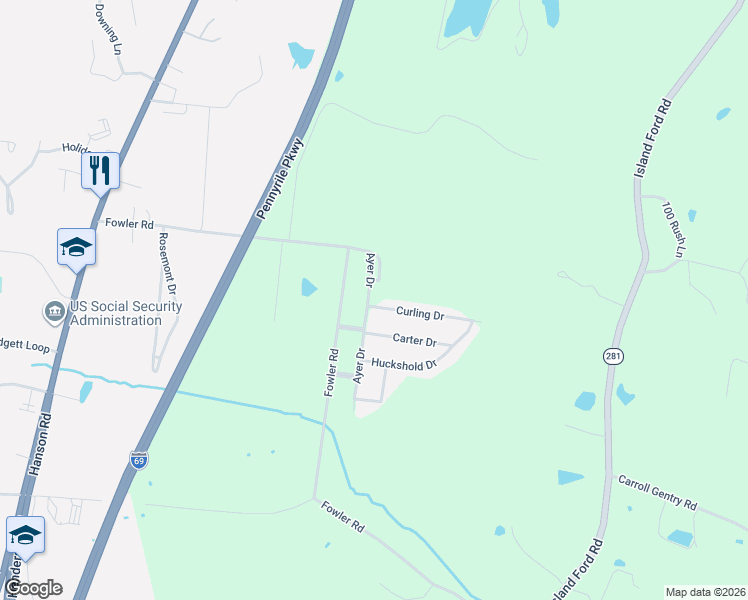 map of restaurants, bars, coffee shops, grocery stores, and more near 7057 Ayer Drive in Madisonville