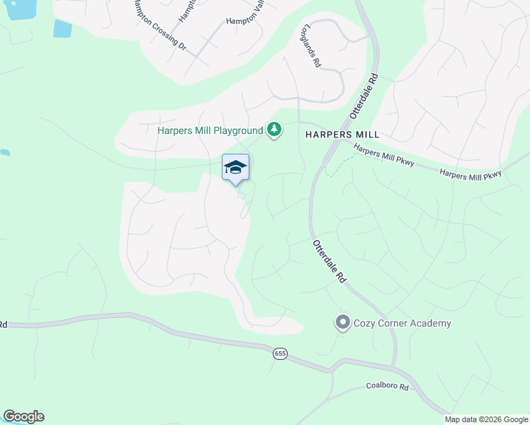 map of restaurants, bars, coffee shops, grocery stores, and more near 16500 Glen Royal Court in Chesterfield