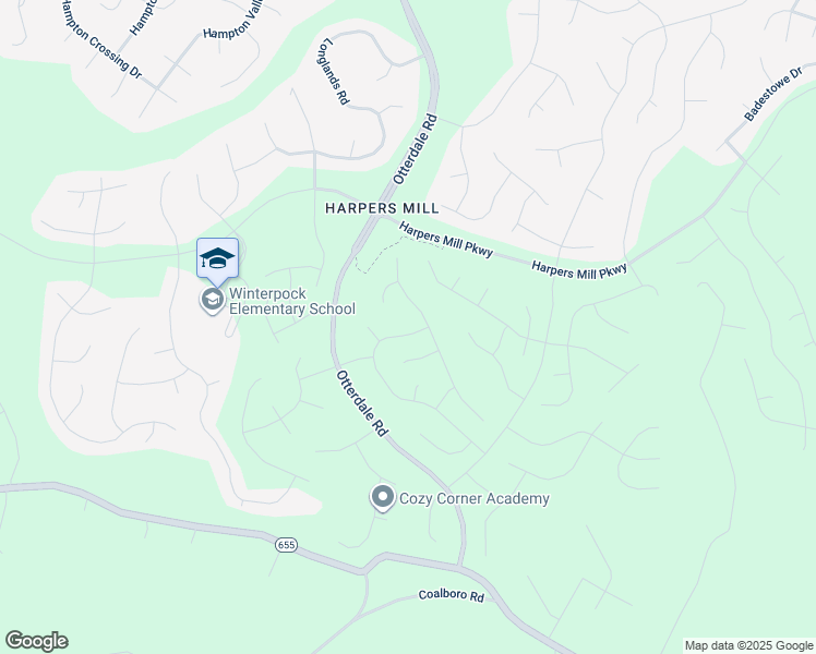 map of restaurants, bars, coffee shops, grocery stores, and more near 16031 Blooming Road in Chesterfield