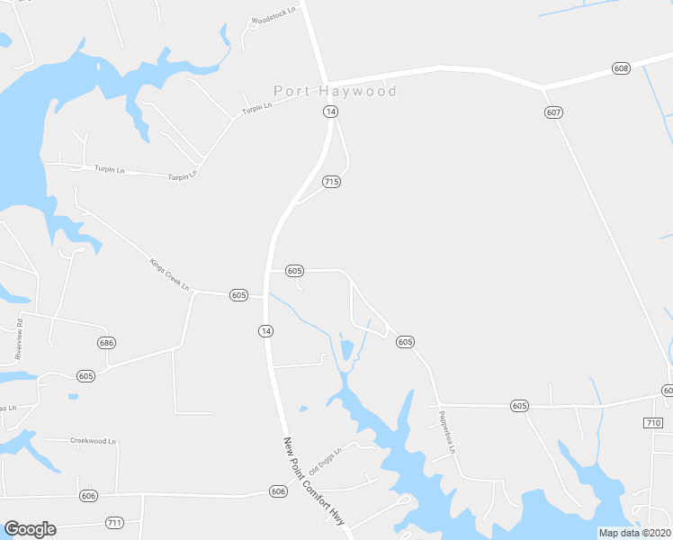 map of restaurants, bars, coffee shops, grocery stores, and more near State Route 605 in Port Haywood