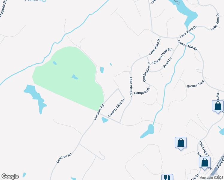 map of restaurants, bars, coffee shops, grocery stores, and more near 1160 Rolling Hill Drive in Forest