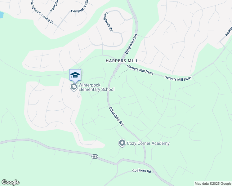 map of restaurants, bars, coffee shops, grocery stores, and more near 9000 Blooming Court in Chesterfield