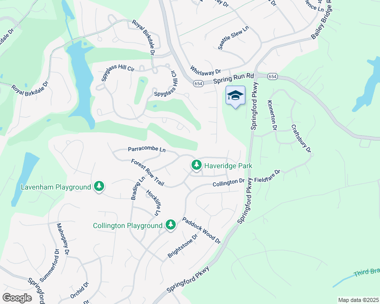 map of restaurants, bars, coffee shops, grocery stores, and more near 9618 Brading Lane in Midlothian