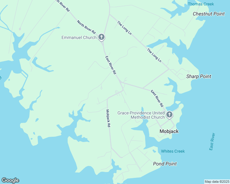 map of restaurants, bars, coffee shops, grocery stores, and more near 158 Whites Neck Drive in Foster