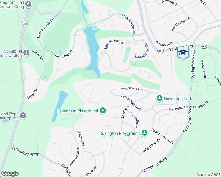 map of restaurants, bars, coffee shops, grocery stores, and more near 14600 Forest Row Trail in Midlothian