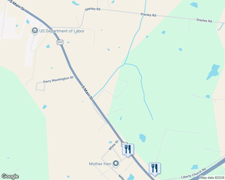 map of restaurants, bars, coffee shops, grocery stores, and more near 282-398 Morris Lane in Beaver Dam