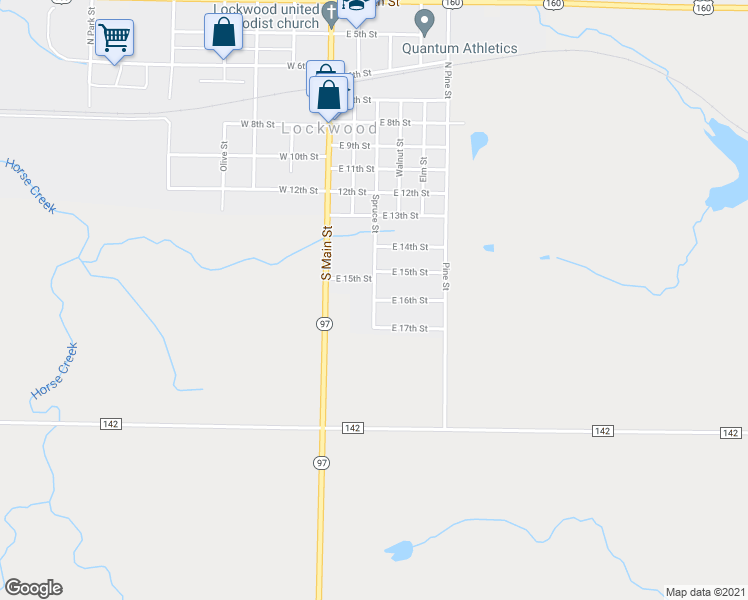 map of restaurants, bars, coffee shops, grocery stores, and more near East 16th Street in Lockwood