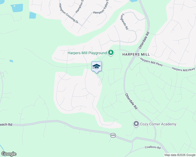 map of restaurants, bars, coffee shops, grocery stores, and more near 9000 Elementary Way Loop in Chesterfield